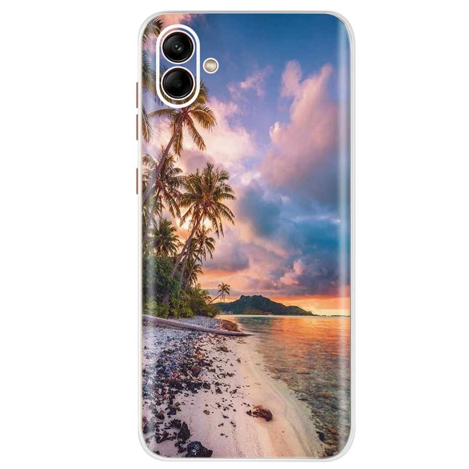 For Samsung Galaxy A04 Case Fashion Flower Cat Soft Silicone TPU Back Cover For Samsung A04s Phone Case GalaxyA04 A 04s Fundas
