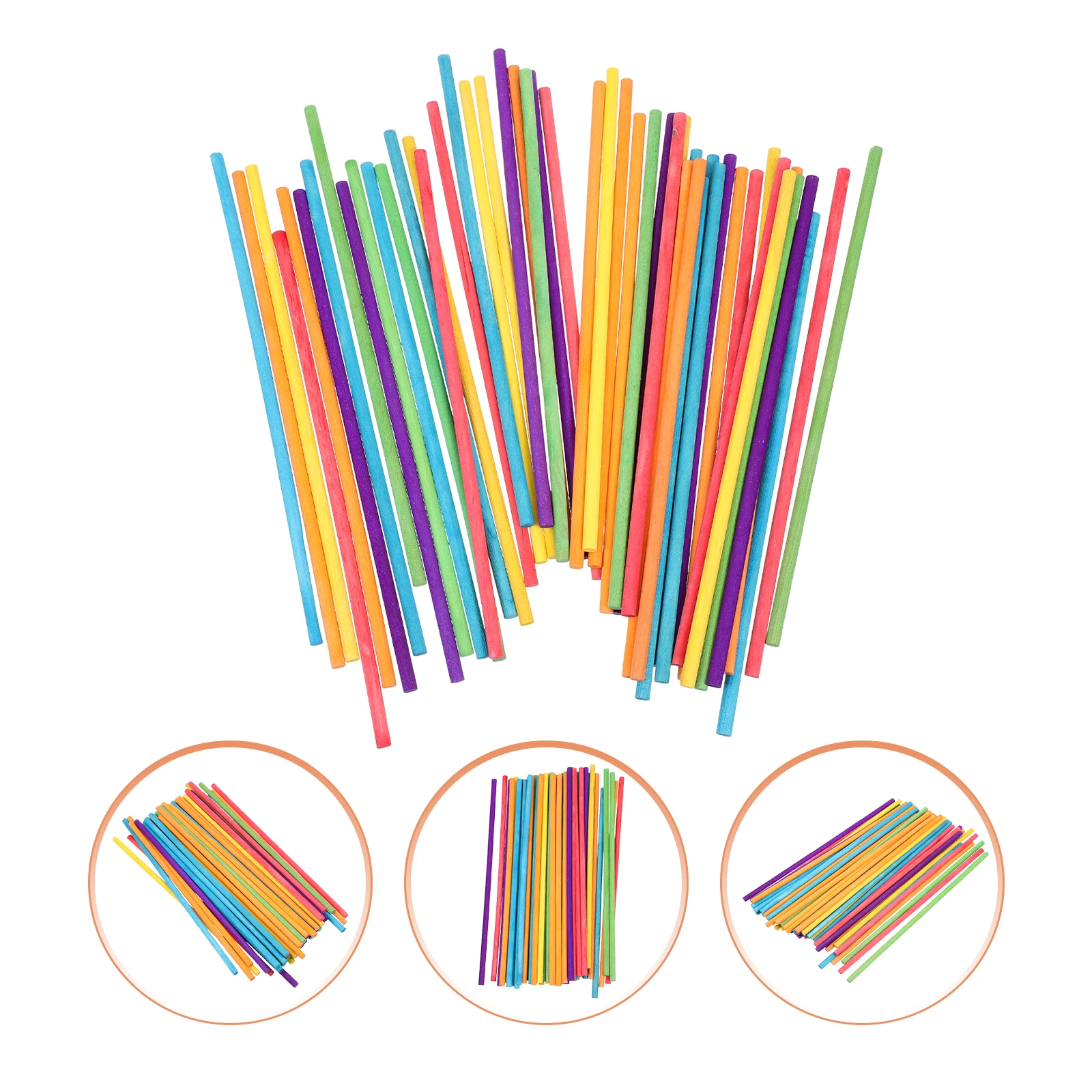 100Pcs Music Rhythm Sticks Wooden Educational Percussion Instrument for Early Learning Musical Stick Accessories