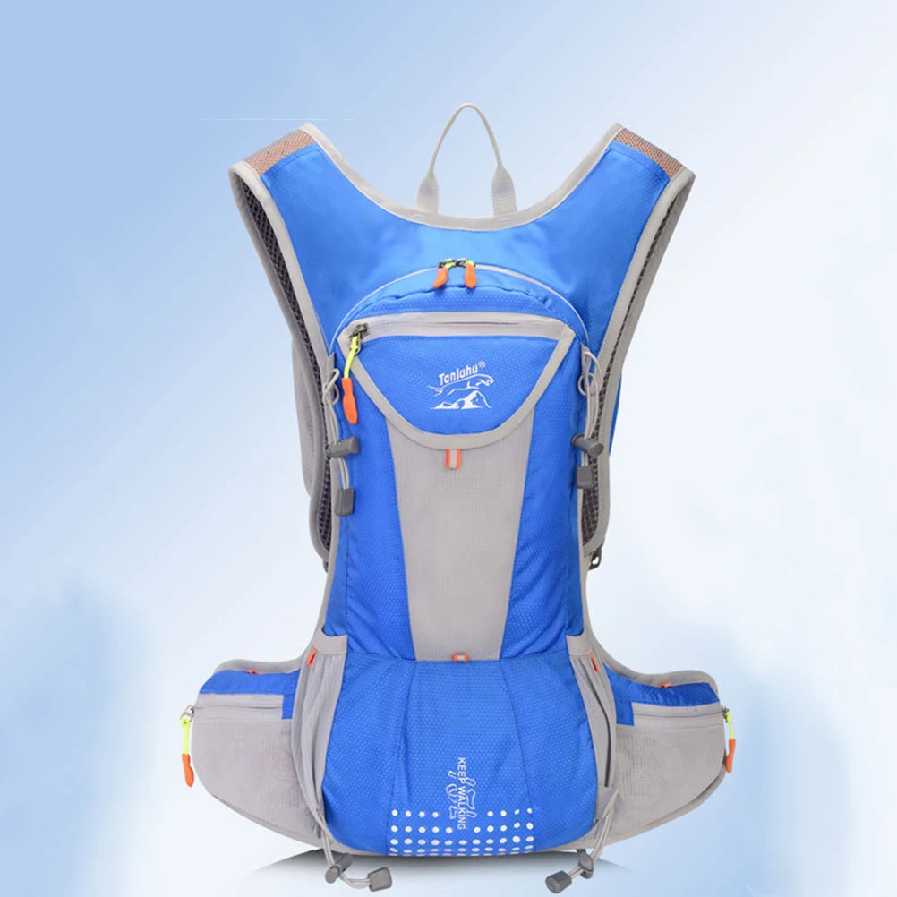 

Large Running Backpack 22x48cm Spacious Travel Hiking Bag Removable Bladder Water Resistant Nylon for Camping School Beach