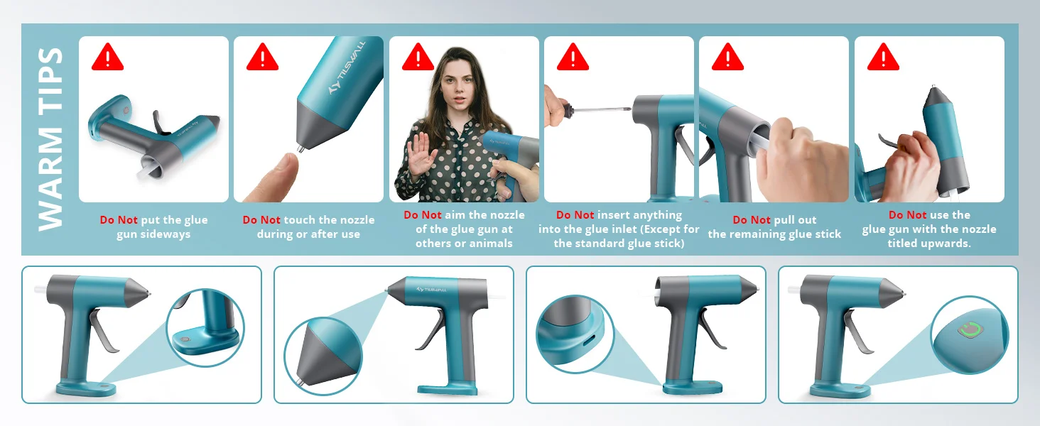 Electric Hot Melt Glue Gun 30s Fast Heating Cordless Glue Gun With 20pcs Glue Sticks 2000mAh Type-C Rechargeable Hot Melt Glue Gun 1.7mm Precision Nozzle For DIY Craft Home Repair Quick Repairs