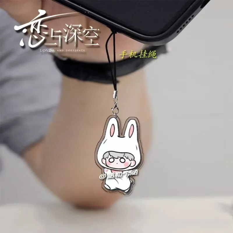 Новая периферийная цепочка для мобильного телефона «Любовь и глубокий космос» «Qin Che Qi Yu», акриловый ремешок для мобильного телефона, подвеска для школьной сумки