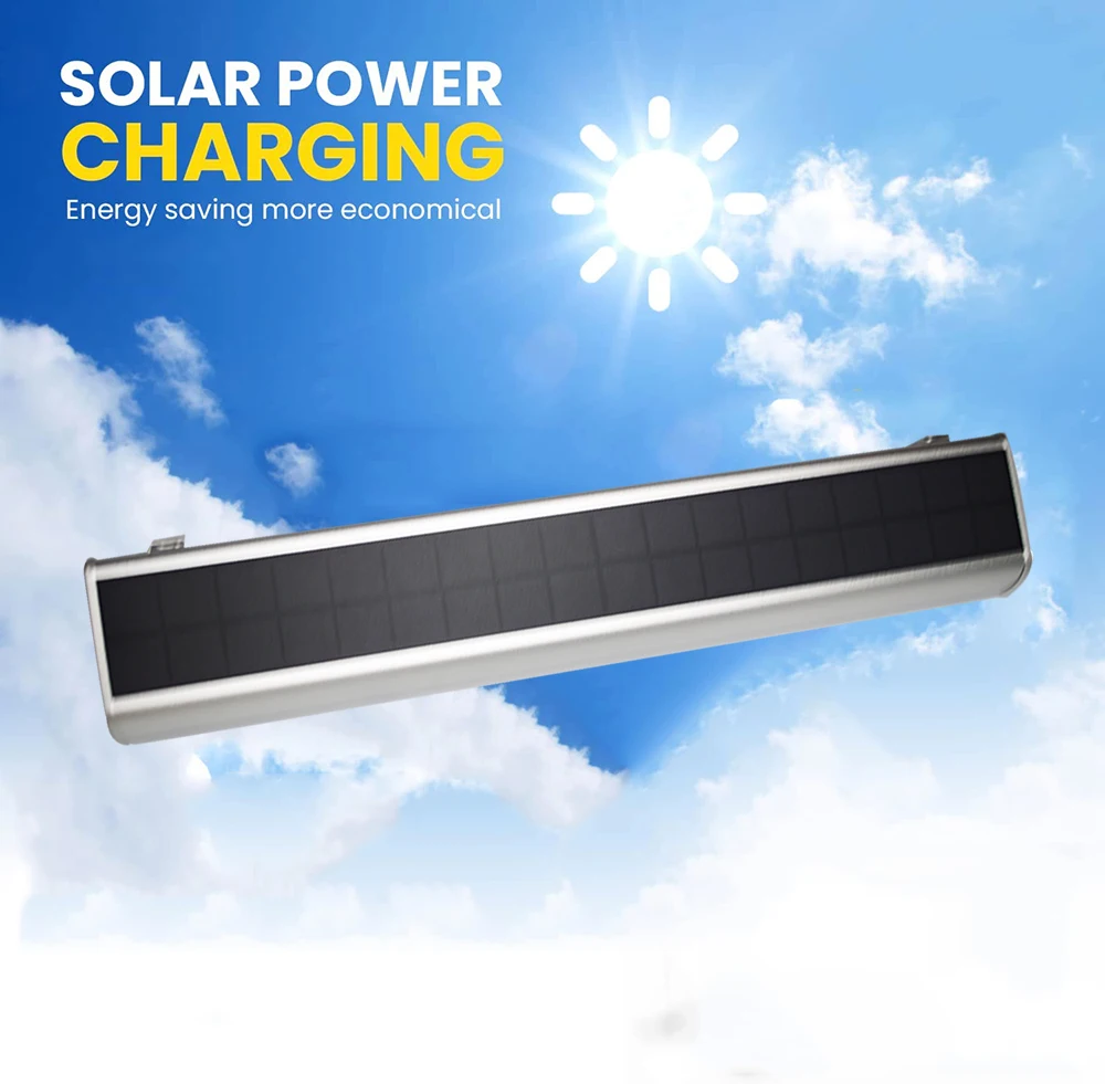 Imagem -04 - Outdoor Light Solar com Sensor de Movimento Alumínio 900lm 1100lm Ip65 Impermeável Signboard Led Wall Light