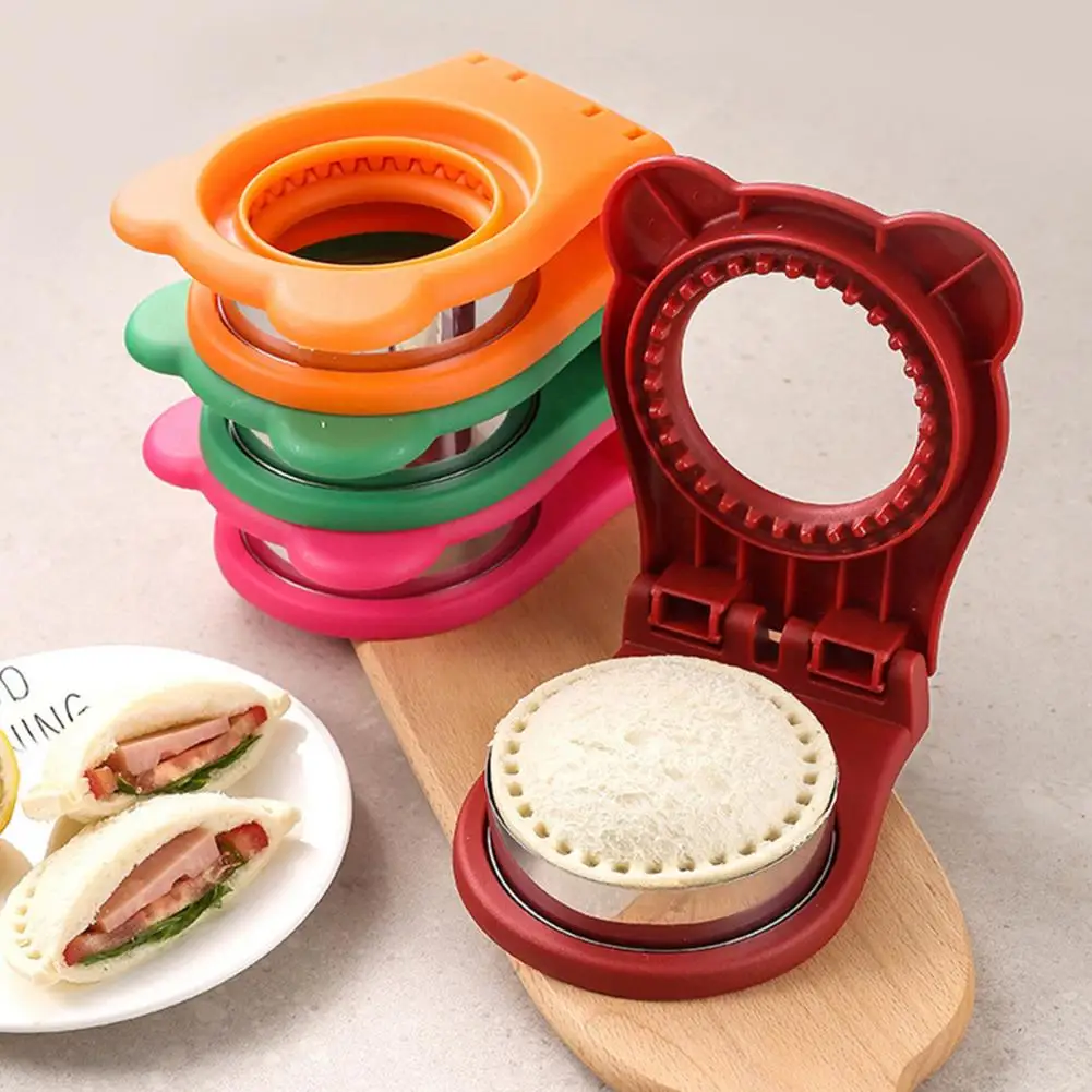 Sandwich Cutter And Sealer 2-in-1 Round Sandwich Maker Mold For School Lunch Boxes And Bento Boxes Boys Girls 샌드위치 절단 몰드