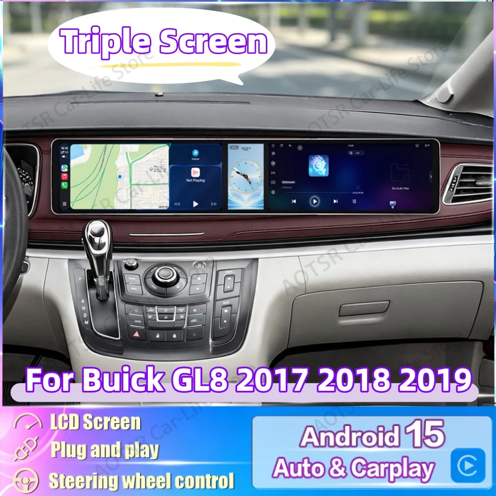 Android 15 Car Radio For Buick GL8 2017 2018 2019 Car Stereo CarPlay Android Auto GPS Navigation Multimedia Player IPS Head Unit