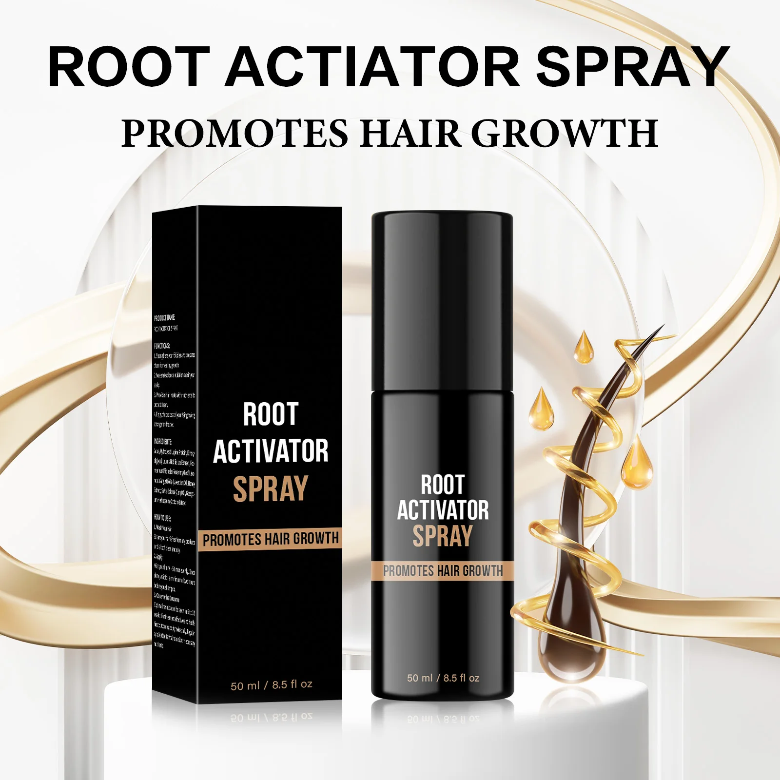 

Спрей-активатор корней волос для роста волос и ухода за кожей головы 50 мл для истонченных волос, укрепляет фолликулы, уменьшает выпадение волос