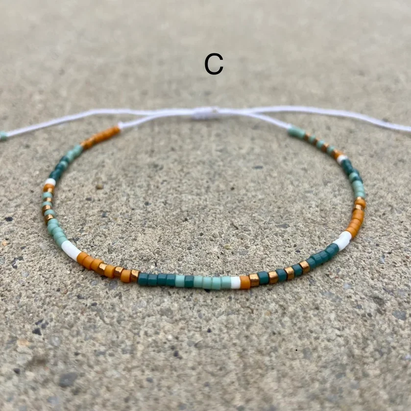 KKBEAD-pulsera Miyuki para Mujer, joyería apilable, pulsera de cuentas Simple y delicada, regalo, Pulseras de la tribu para Mujer de Moda