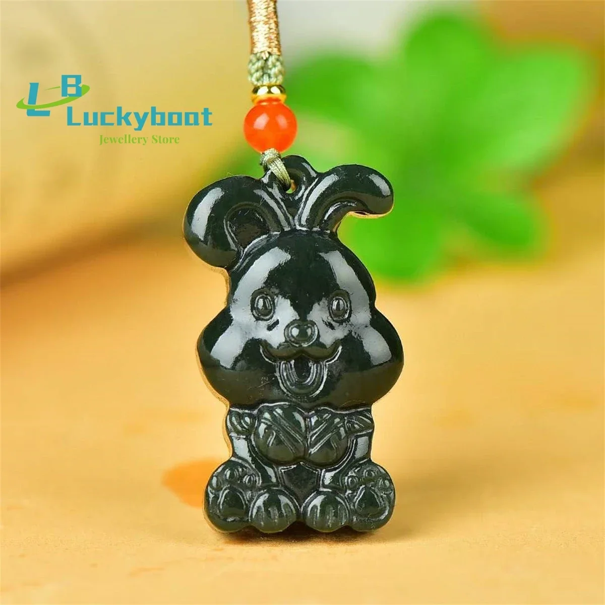 

Подвеска из натурального нефрита Хотан Lucky Rabbit, простая и щедрая индивидуальная изысканная модная универсальная для мужчин и женщин