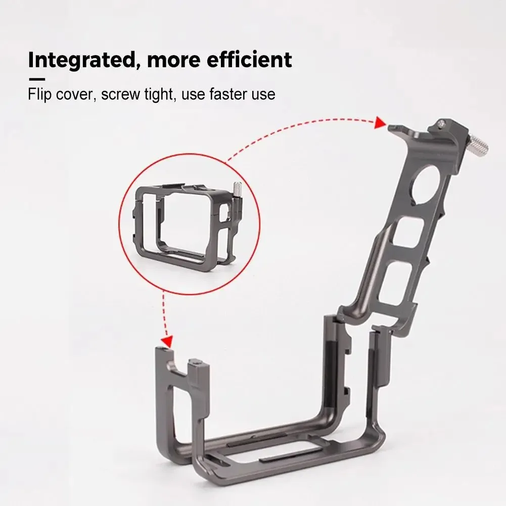 인스타 360 에이스 프로용 금속 토끼 케이지, 보호 테두리 익스텐션 콜드 슈 인터페이스 프레임, 인스타 360 에이스 스포츠 카메라 키트용