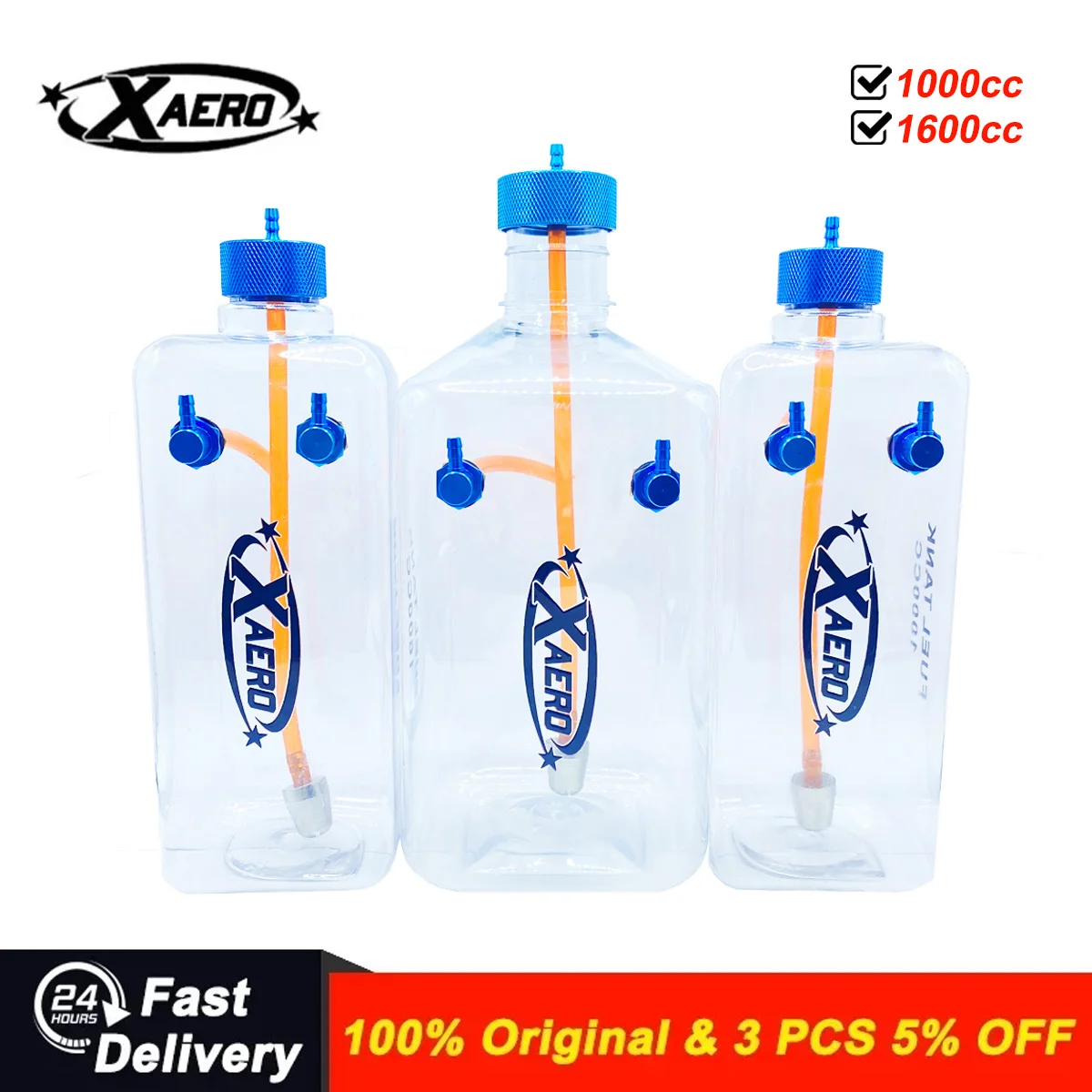 XAERO Plastic Brandstoftank 1PC 1000/1600cc voor RC Gas Nitro Vliegtuigmodel met vaste vleugel