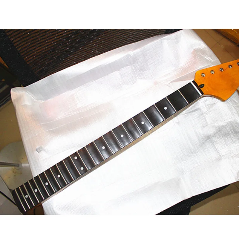 22 Bünde Big Headstock Ahorn E-Gitarre Hals Palisander Jakobsmuschel Griffbrett Inlay Punkte Gitarre Zubehör Teile – Detail 1