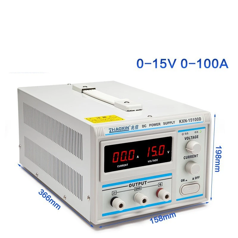 

Zhaoxin Kxn-15100D Switching Regulated Adjustable Dc Power Supply Smps Single Channel 0-15V 0-100A 15100D