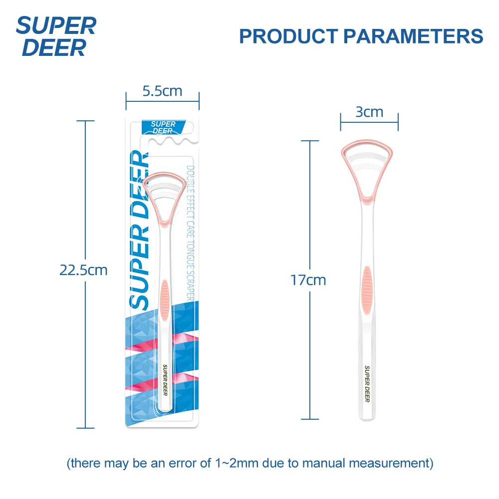 Super Deer 1/2/5 шт. двухсторонний скребок для языка силиконовая трехслойная щетка чистки освежитель дыхания средства ухода за полостью Фото №6