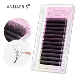 ANNAFRIS-extensiones de pestañas naturales, suaves, prefabricadas, voluminosas, 6D W