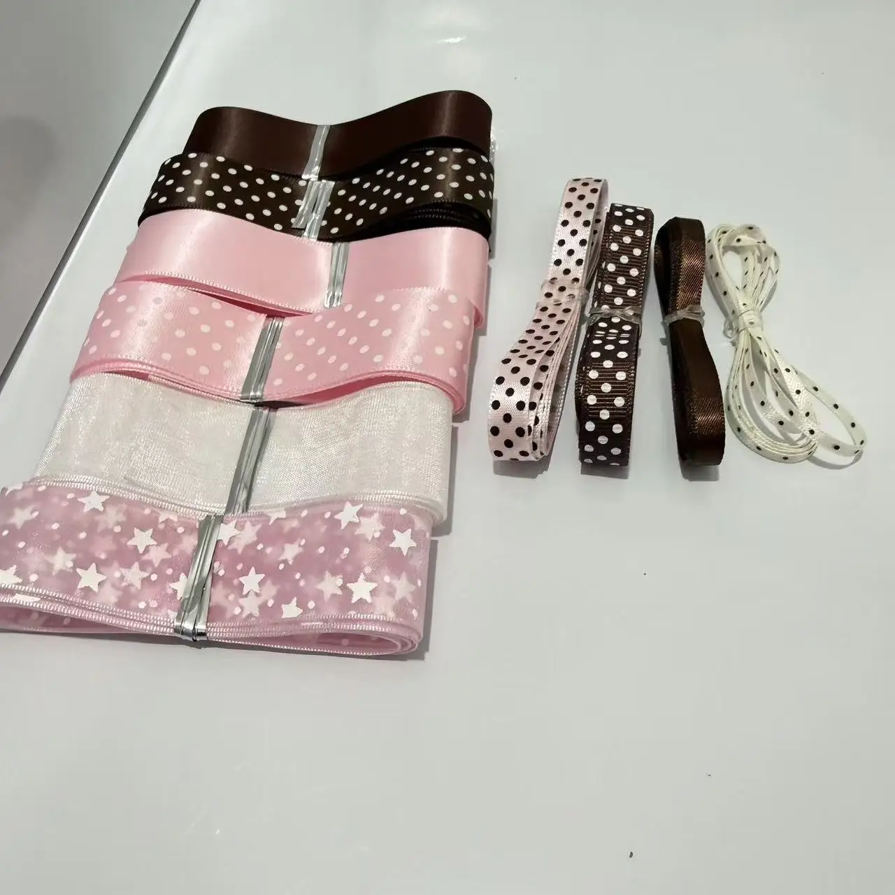 10 Stück Mix Polka Dot Schleifenband Taschenhängeschleife Verpackung DIY-Material für Anfänger Taschenhalterung Klebeband Chirp-Band Geschenk – Detail 2