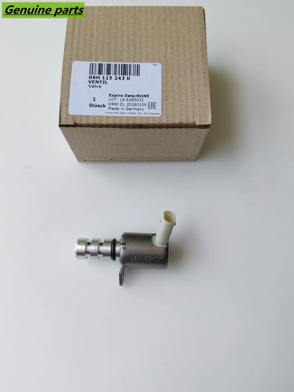 Válvula solenoide de control de presión de aceite OEM genuina 06H115243K para VW Golf Jetta Passat AUDI A4 TT Skoda Seat Exeo 1.8T 2.0T