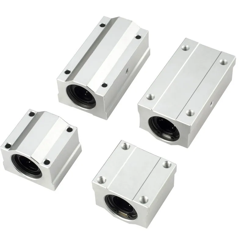 4 Pcs Scs 6/8/10/12/13/16/20/25/30 Uu/luu 3D Printer Aluminum Slider Linear Motion Ball Bearing for CNC 3D Printers Linear Guide