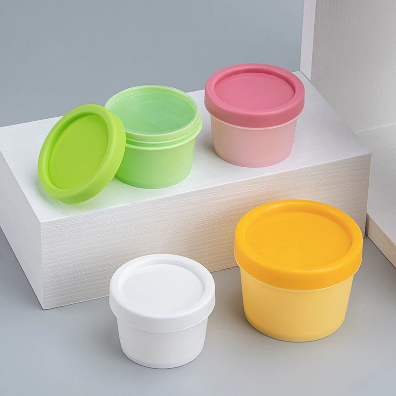 

5PCS 50/100ml Round Empty Plastic Cream Jar Reusable Leakproof Travel Makeup Sample Jars For Cream Lotion Travel Accessories