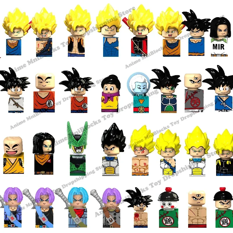 KT1007 KT1009 KT1011 KT1020 KF6142 Goku Vegeta Trunks Kuririn Piccolo Gohan Majin Buu Kids Assemble Dolls Building Blocks Gifts