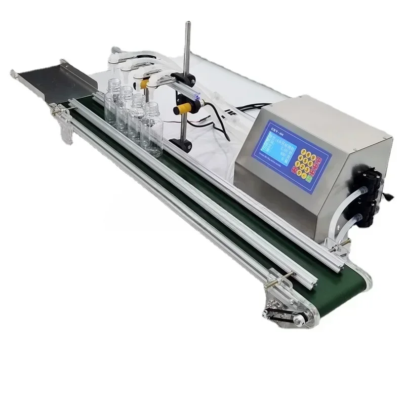 4-Head Assembly Line Conveyor Belt Filling Machine Four-Head Small Liquid Automatic Canned Conveyor Production Line