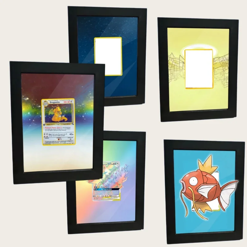 Expositor de Acrílico para Cartas de Anime com Arte Estendida, para PTCG Moltres Zapdos Articuno Tag Team, Suporte para Cartas de Coleção e Quadro de Exibição