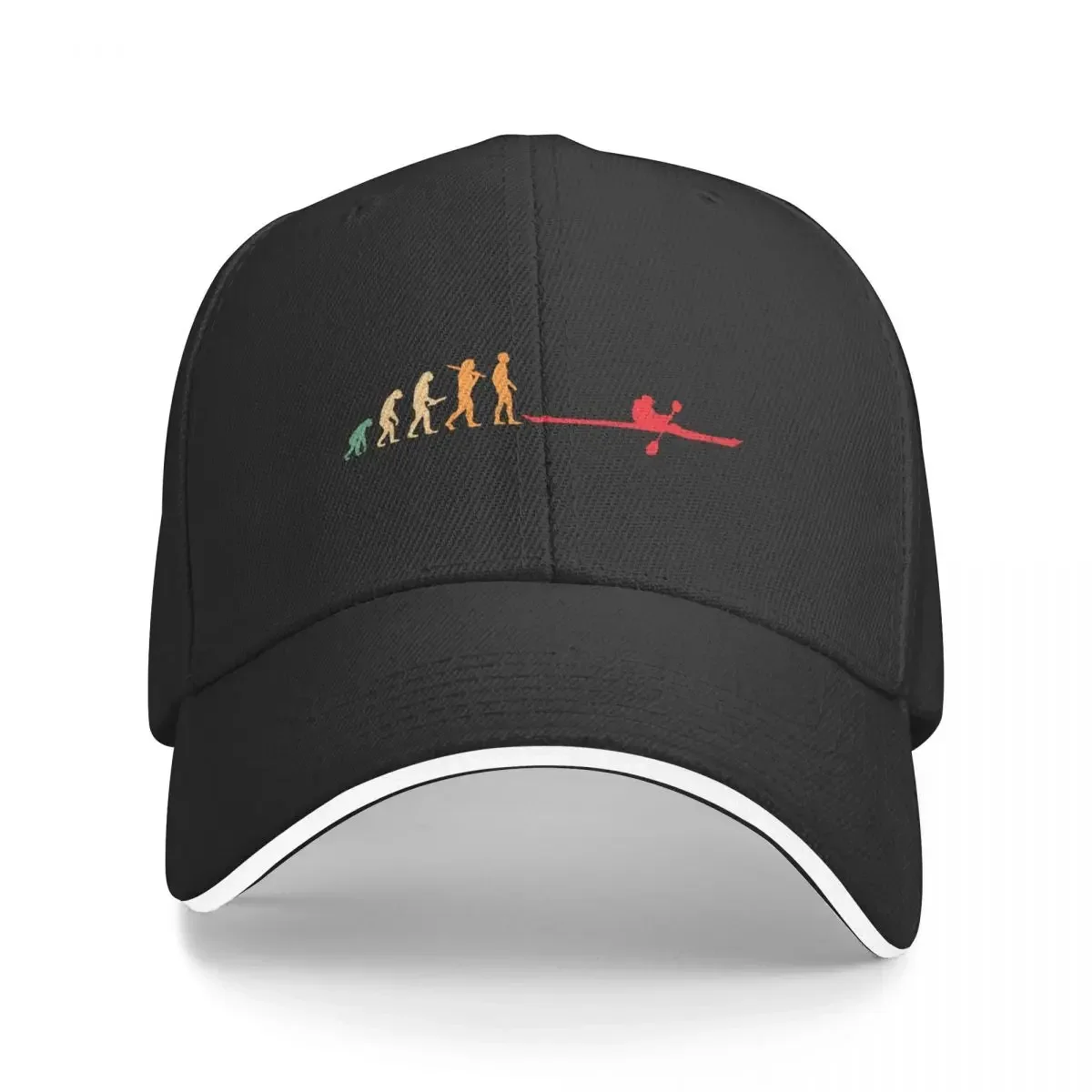 

funny kayak evolution Baseball Cap Golf Hat Man Golf Cap derby hat Women Beach Fashion Men's