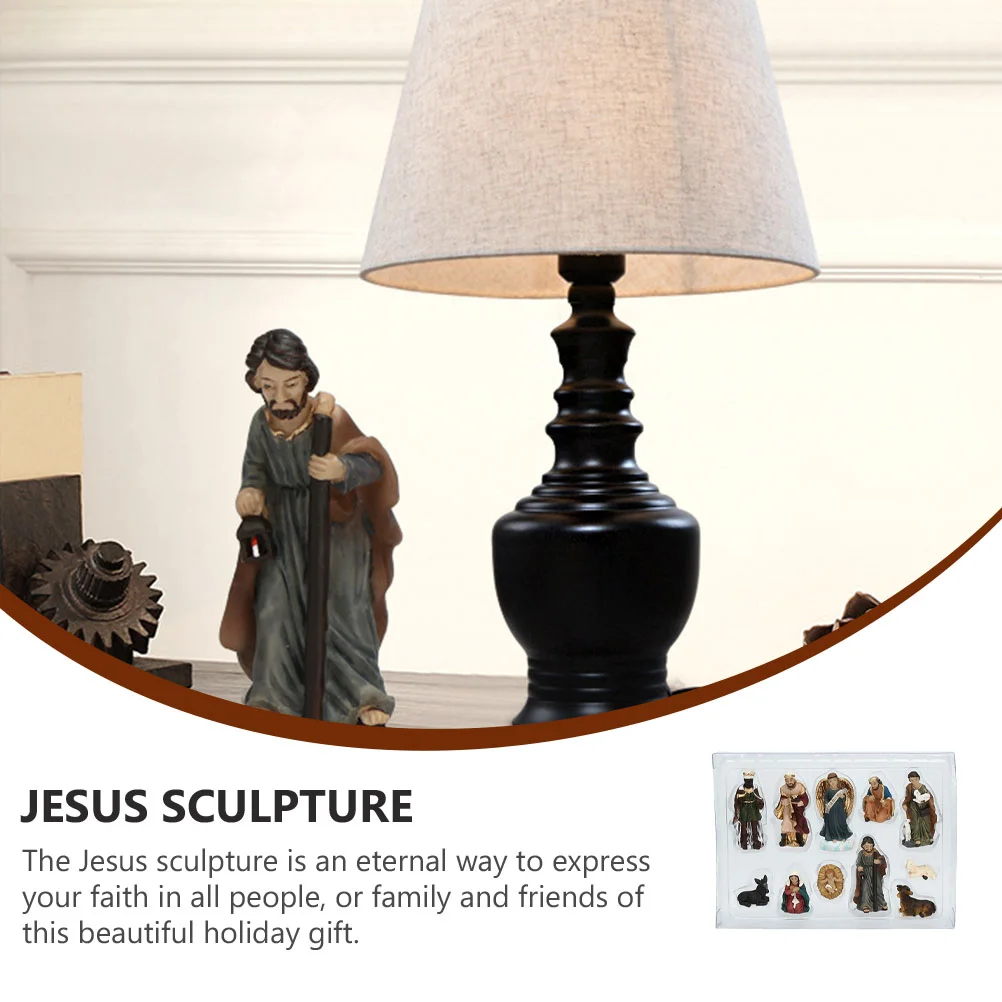 The Gift Nativity Sculpture Religious Figurine Household Ornaments Decorative Statues Model Adornment Artware Collection