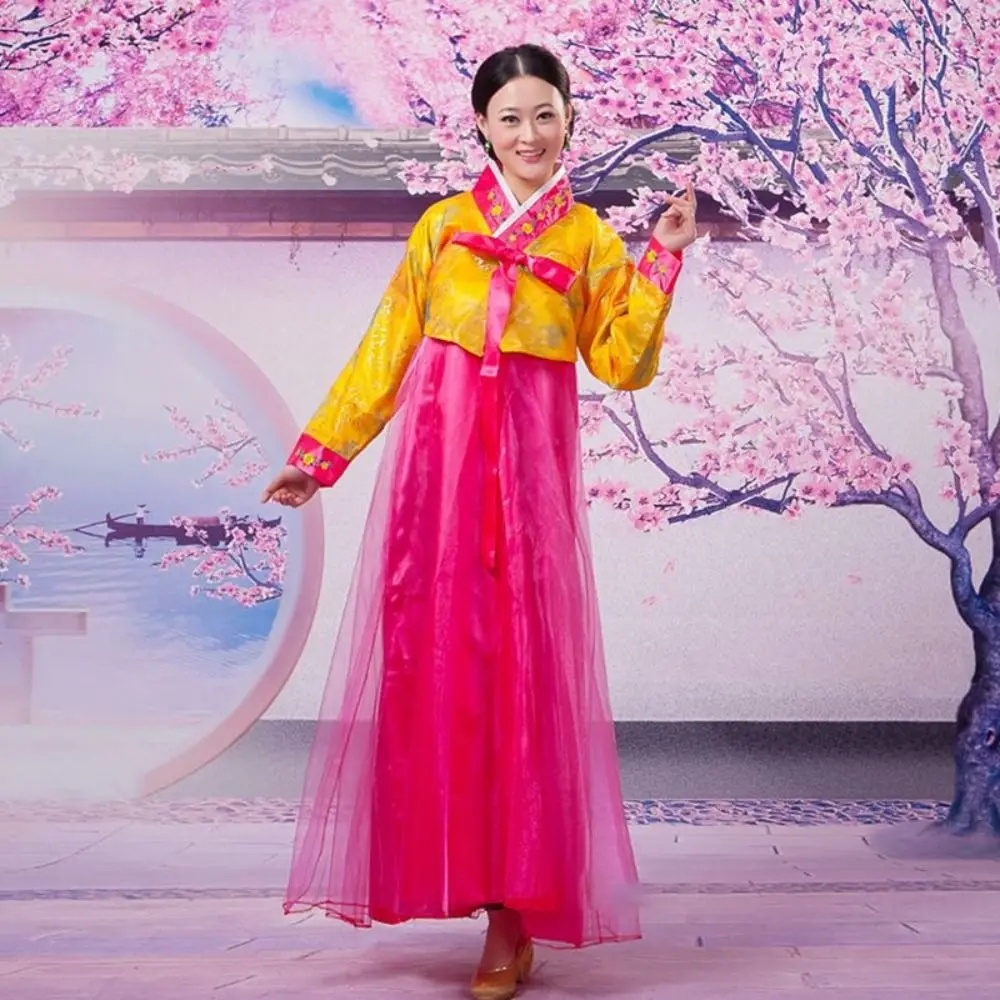 

Dae Jang Geum Traditional Korean Clothing Ethnic Style Korean Korean Hanbok Dress Retro Multicolor Stage Dance Costume Female