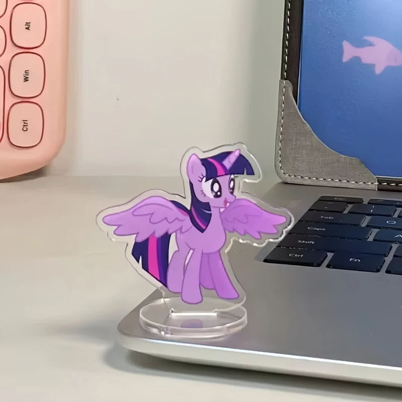 10Pcs/Set Anime Princess Luna Starlight Glimmer Cartoon Horse Acrylic Desktop Ornaments Desktop Decoration 4-6CM High