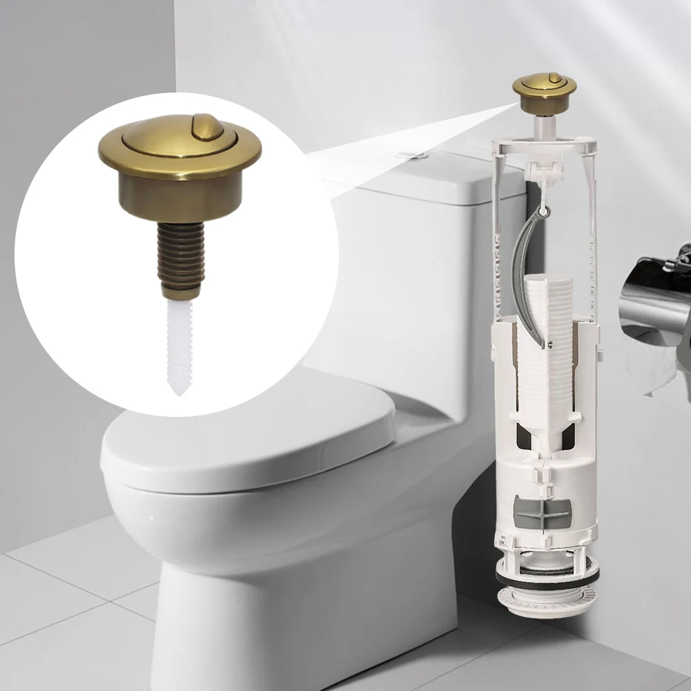 Tombol tekan Flush Toilet tombol Flush Aksesori Toilet pengganti tombol tekan Flush untuk Siamp Optima 49 tangki Toilet