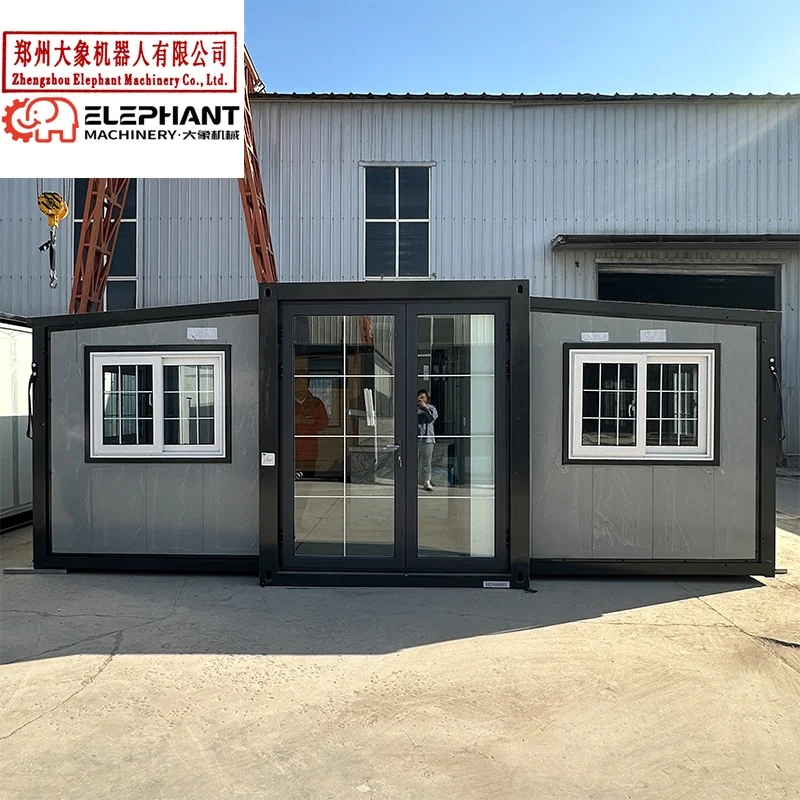 Sandwich Panel Expansion House Two Bedrooms One Living Room One Kitchen One Bathroom Office Use Midcentury Modern Design