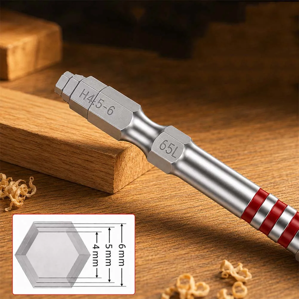 1/3/6pcs 65/100mm Hex Shank Double Head Electric Screwdriver Bits Multifunctional Alloy Steel Strong Magnetic Screw Driver Parts