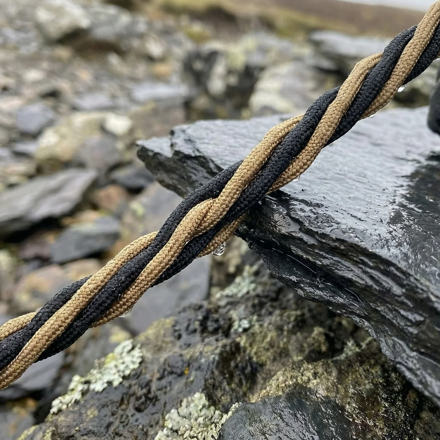 2 Paar runde, wellenförmige, rutschfeste, robuste und langlebige Schnürsenkel für Outdoor-Klettern, Wanderschnürsenkel, Schnürsenkel – Detail 4