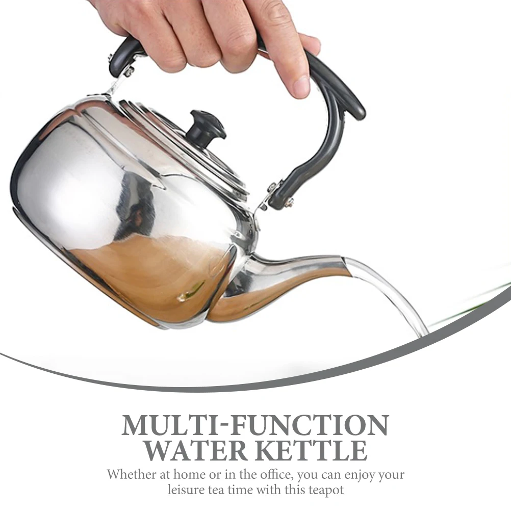 

Stainless Steel Tea Kettle Modern Household Tea Pot For Home Office Insulated Multi-Function Water Pot Brew Accessory