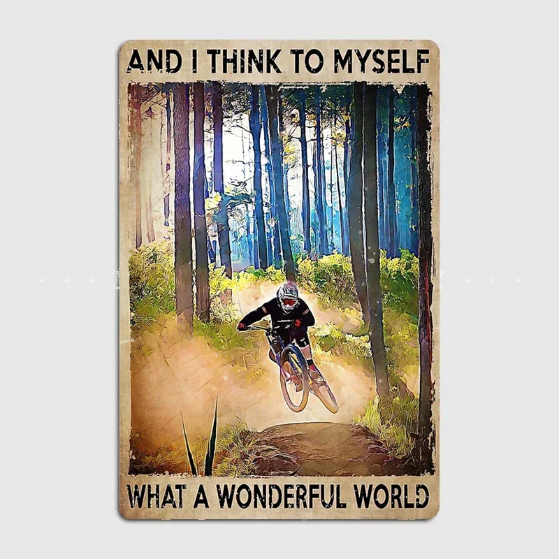 

Moutain Biking Poster Gift Poster Retro Metal Posters Sign Garage Club Indoor Wall Room Decoration Home Decor