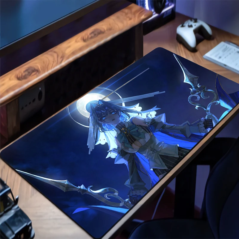 

Gaming Mousepad Hololive Ouro Kronii Anime Mouse Mat Office Gamer Computer Mouse Pad HD Print Large Desk Mat PC carpet Mousepad
