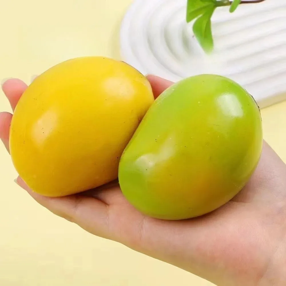2026 Handgefertigter Weicher Mango-Stressball Fidget-Spielzeug Quetschbarer Ball Runde Blöcke Gefüllt ASMR Anti-Stress-Spielzeug für Erwachsene und Kinder