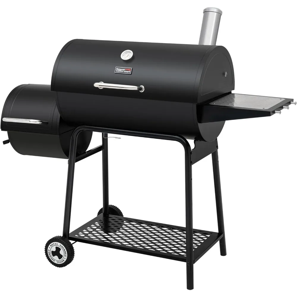 

30 Inch Charcoal Grill with Offset Smoker and Warming Rack - Royal Gourmet CC1830M, Outdoor BBQ Grill with 811 Sq. In. Grilling