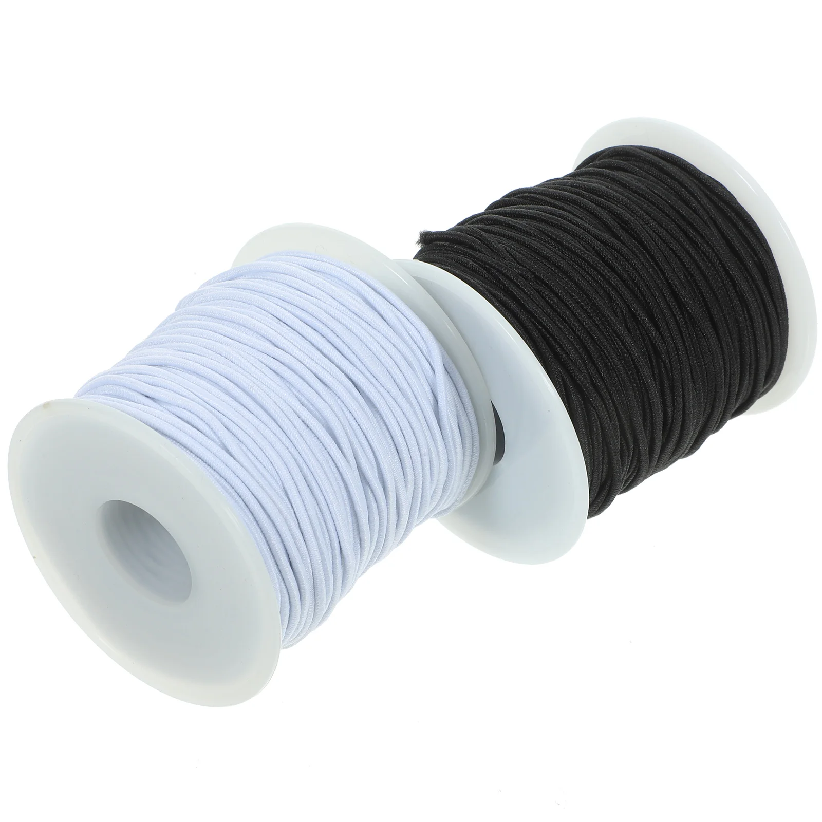 

2 Rolls 15mm Black White DIY Necklace Cords Elastic Beading Rope Jewelry Thread Bracelet Making Wear Resistant Durable