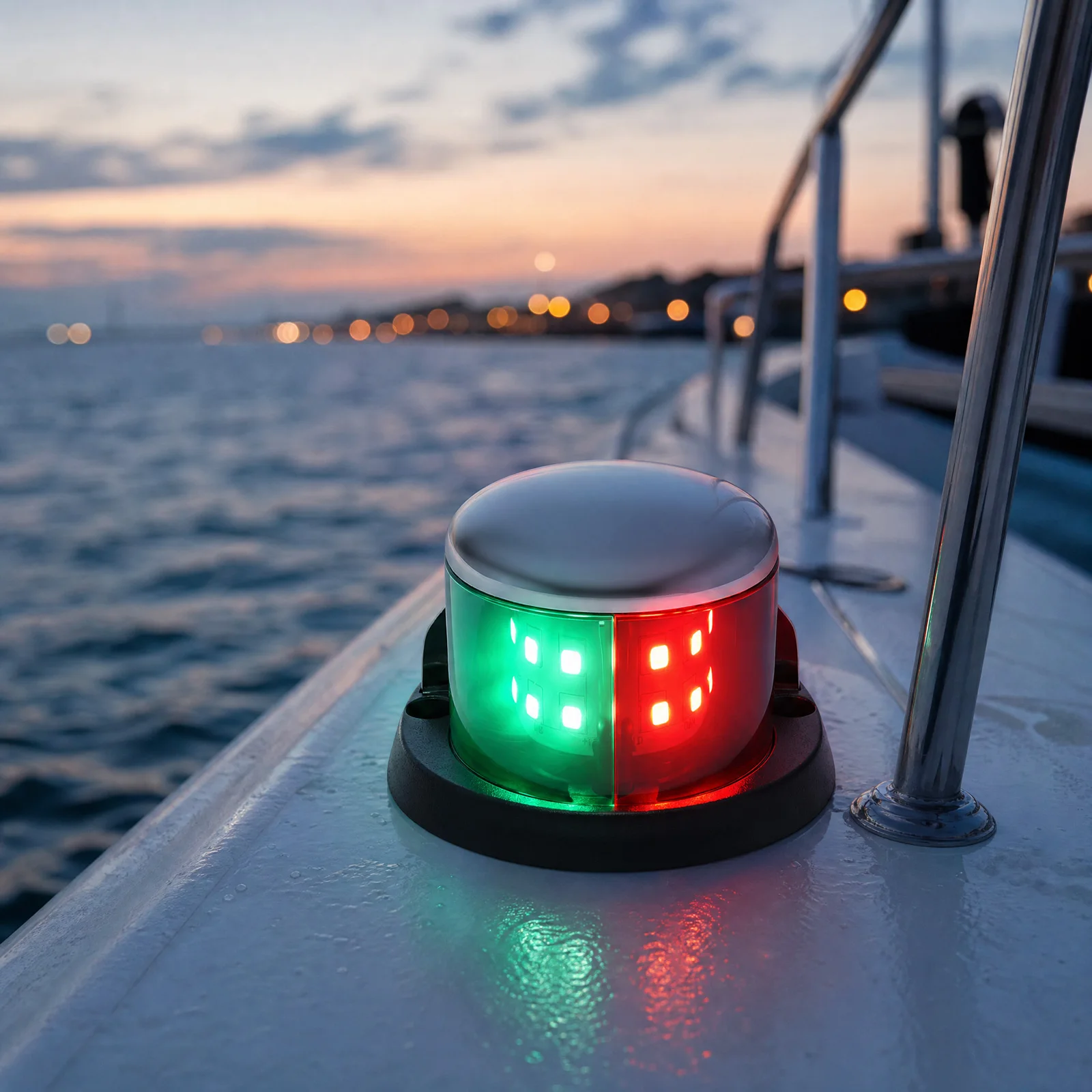 Boat Lights Red Green 12V LED Bow Navigation Light Sailing Signal Light Warning Lamp Boat Bow Light for Power Marine Skiff Yacht