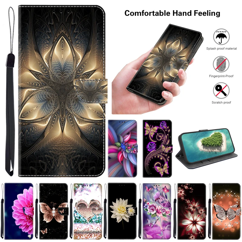 3D Fashion Pattern Painted Flip Leather Wallet Magnetic Case For Xiaomi Redmi Note 13 12 11 11S PRO PLUS Speed 4G/5G