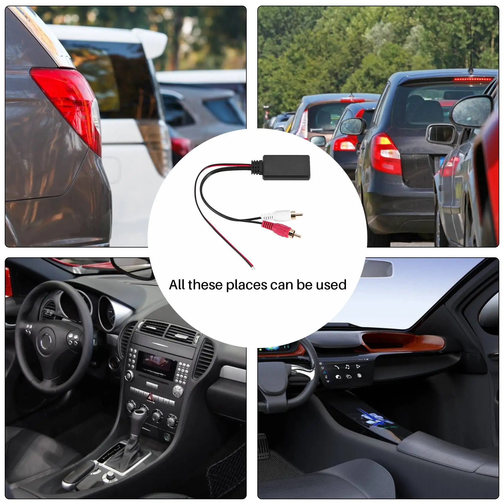 YSS-Car Universal Wireless Bluetooth Module Music Adapter Rca Aux Audio Cable