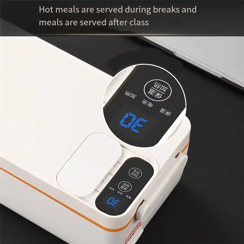 

A15Q-Stainless Steel Electric Lunch Box - Large Capacity, Portable For Office & Car, Self-Heating, Ideal For Travel & Work