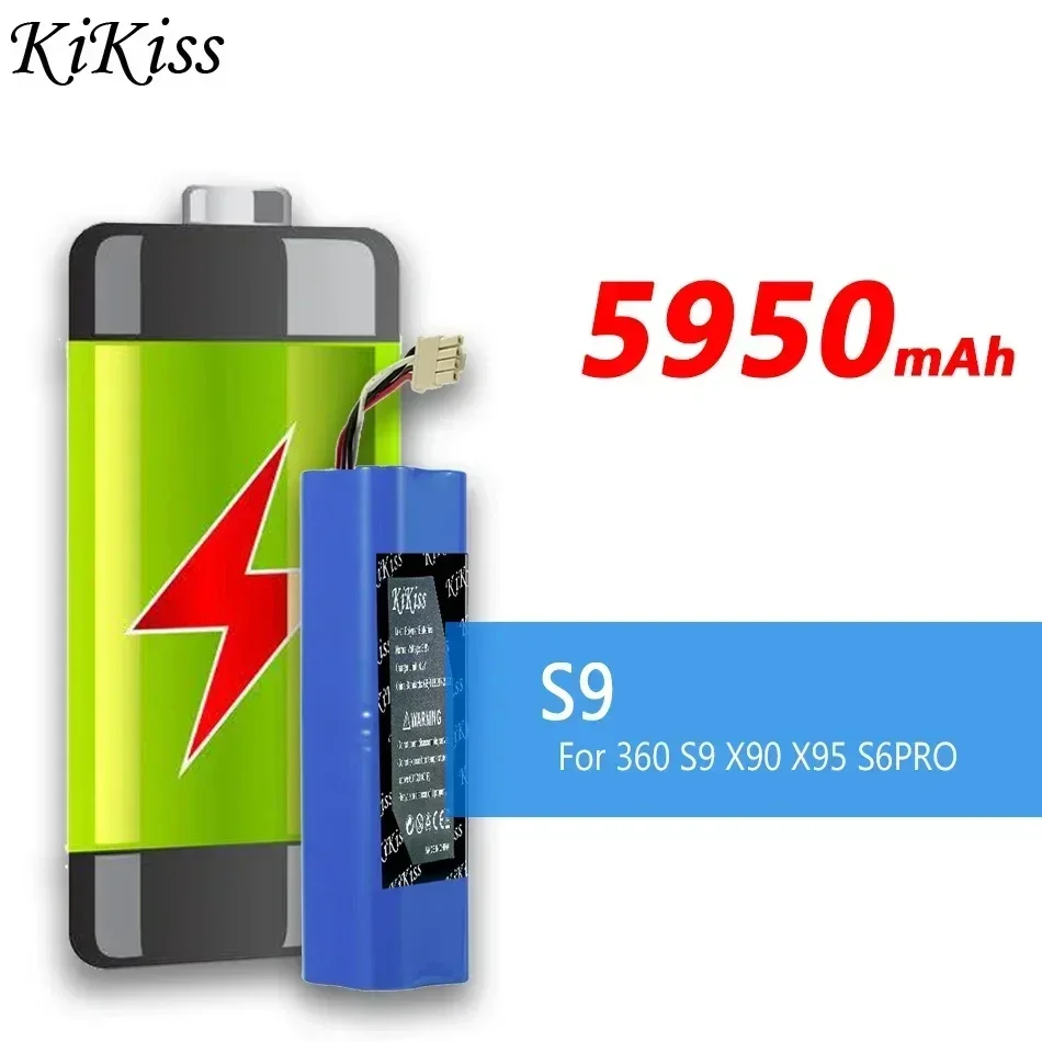 KiKiss Powerful Battery  For 360 S5 S7 S6 T90 Robotic Vacuum Cleaner Spare Parts S9 X90 X95 S6PRO