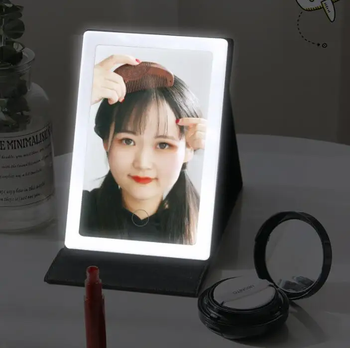 makeup backlit mirror light with natural white Ladies Makeup Light Adjustable Women Girls Rectangle Mirrors