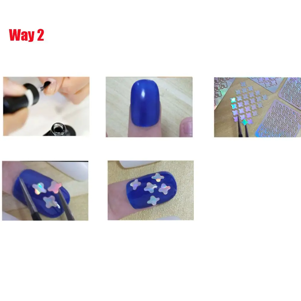 Décalcomanies 3D pour nail art, motif mixte, grille créative, galets, guide de manucure, laser, transfert