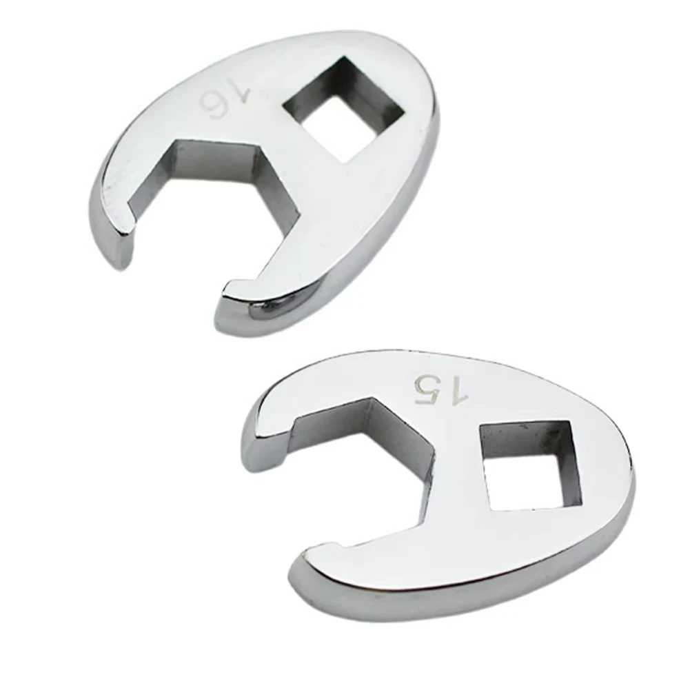 【WSFS】 10Pcs 3/8Inch Drive Crowfoot Wrench 10 to 22mm Metric SAE Imperial Chrome Plated Foot Open End Spanner
