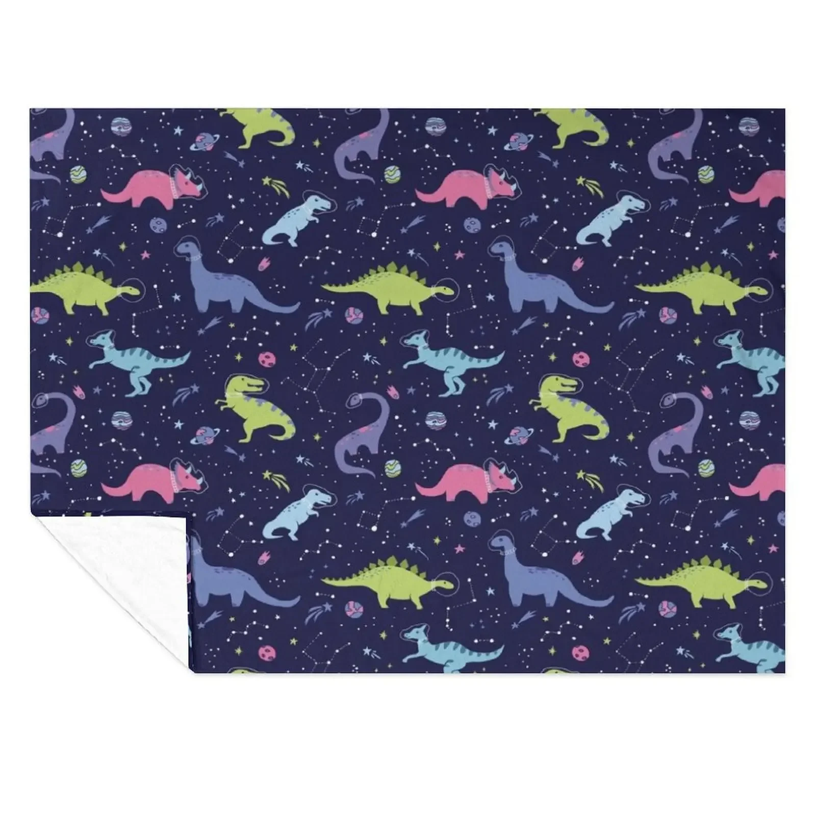 

Space Dinosaurs in a Purple Sky Throw Blanket Blankets For Sofas Tourist warm for winter Bed covers Blankets
