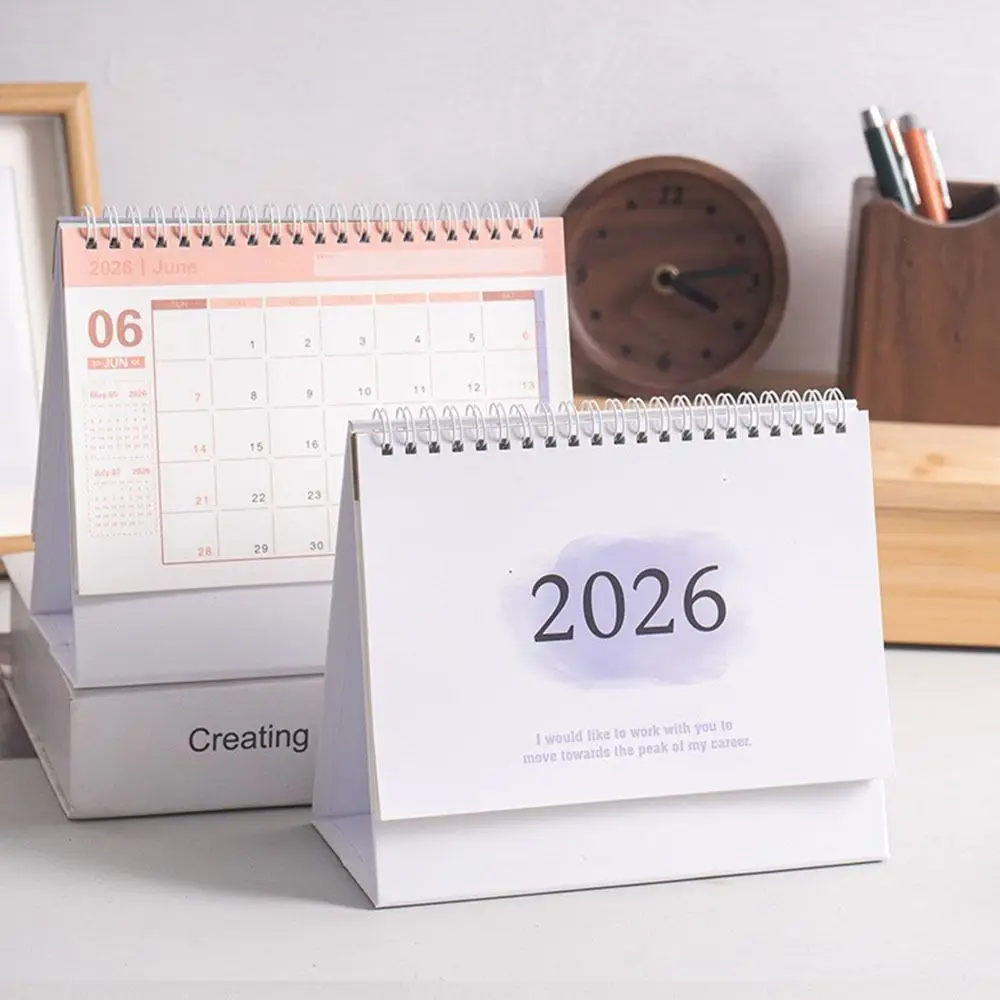 

Подарки, катушка 2026, настольный календарь, портативный ежемесячный ежедневник, мини-календарь, планировщик расписания, офисные школьные принадлежности