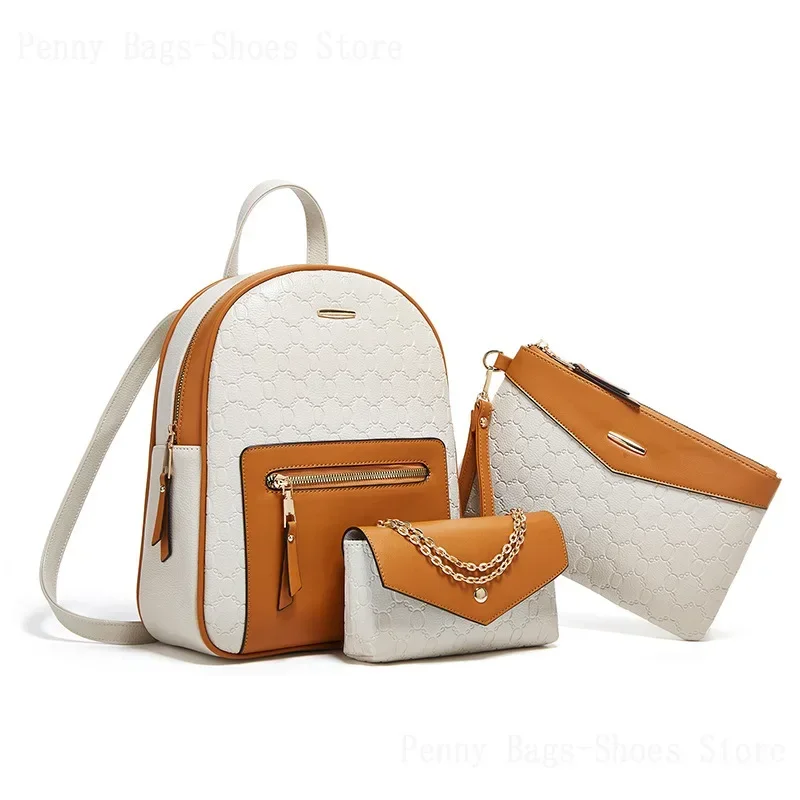 2024New Style Backpack Three-Piece Set, Mother-In-Law Bag, Fashionable Backpack, Crossbody Bag For Women