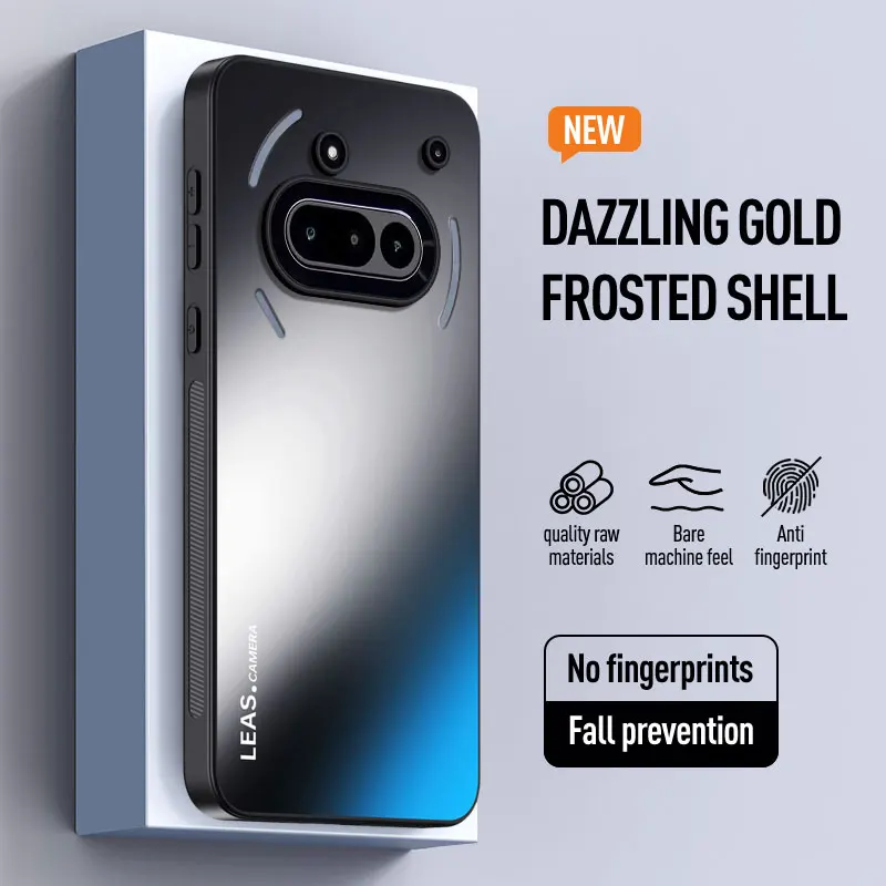 

Case for Nothing Phone (3a) 5G Luxury AG Frosted Dazzling Gold Silicone Protection Hard Phone Cover NothingPhone(3a) A059 Shell